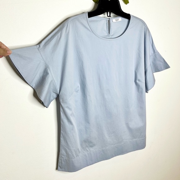 Peserico Stretch Cotton Flutter Sleeve Top - Picture 2 of 7